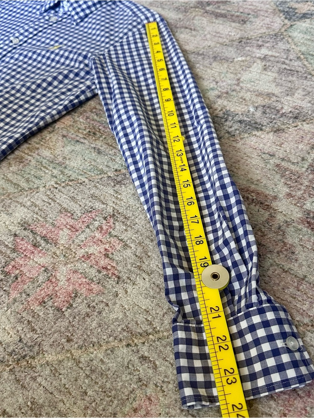Ralph Lauren Blue and White Gingham Kids Button-Down Shirt - Picture 6 of 11